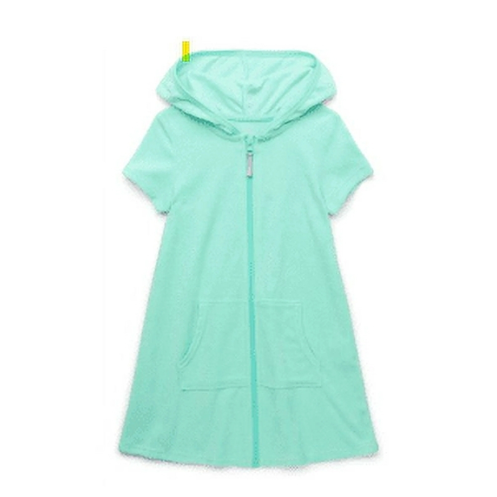Wonder Nation Hooded Swim Coverup Young Girls MEDIUM 7/8